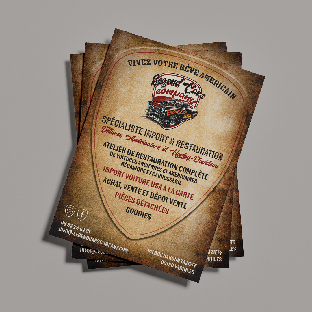 Legend Cars Company flyers