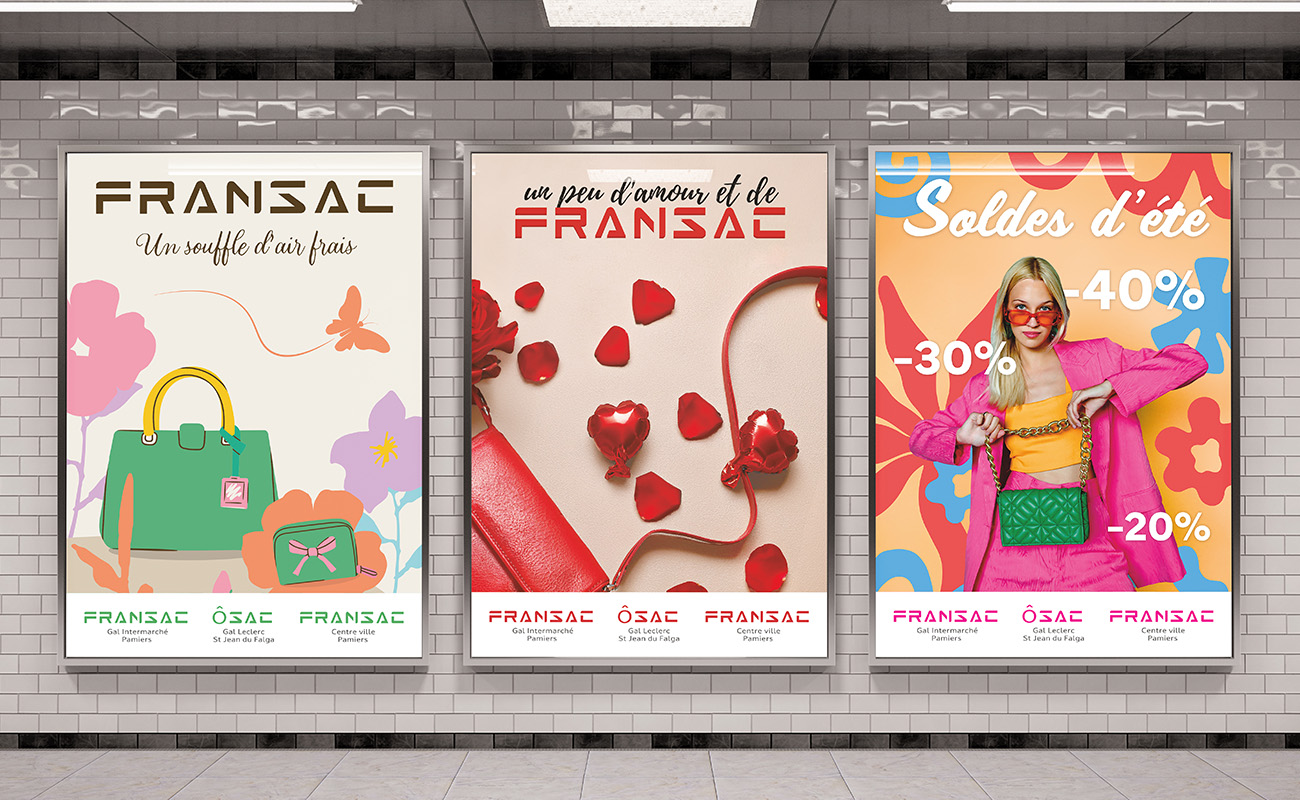 Campagne d'affiches Fransac par Agence-Sur-Mesure