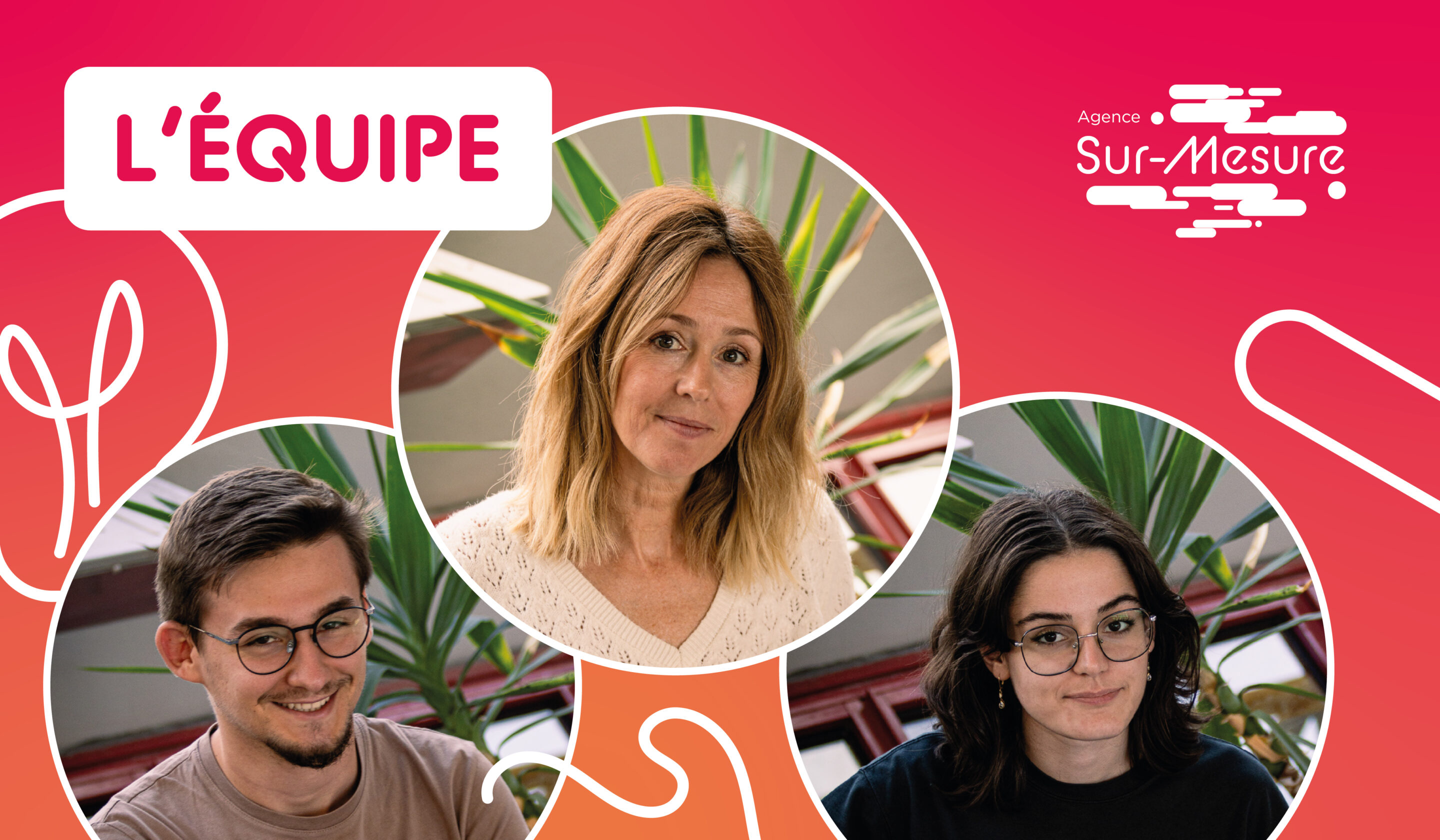 Portrait des membres de l’équipe Agence Sur-Mesure